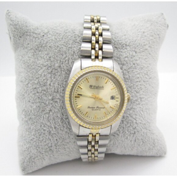 Women Dufonte Lucien Piccard Quartz Analog 2mm Round Watch (H660) "New Battery" - Picture 1 of 9